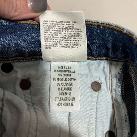 Agolde Nico High Rise Jeans Medium Wash Size 26 Style A093E-1256 - Picture 6 of 7